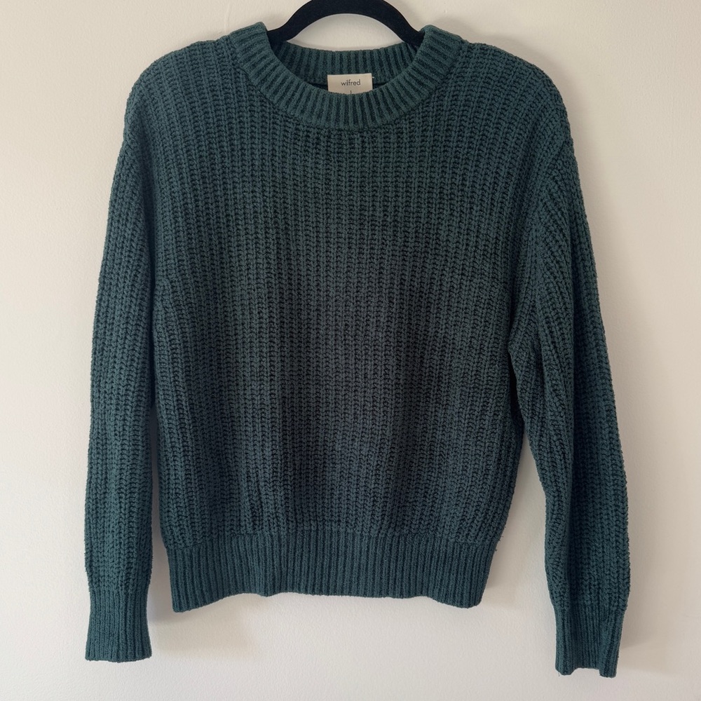 Aritzia Green Knit Sweater